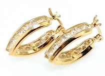 Comprar Arracadas Chapa Oro 18k Zirconia Varias Figuras Combo 2pares