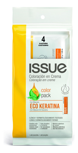 Coloración En Crema Tinta Issue Color Pack Eco Keratina Ub