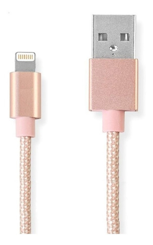 Cable Axxis Datos Y Carga Micro Usb Lighting  Rosa