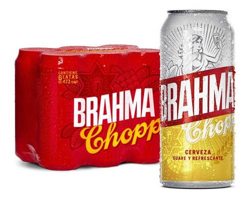 Cerveza Brahma Chopp 473ml X6