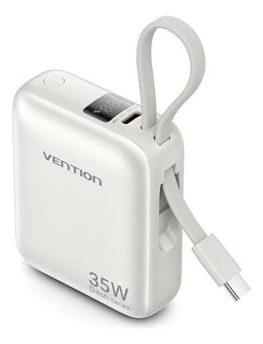 Cargador Portatil Power Bank Usb C 10000mah 35w Vention Color Blanco