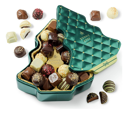 Cesta De Presente De Chocolate De Natal Bonnie And Pop Tin 2