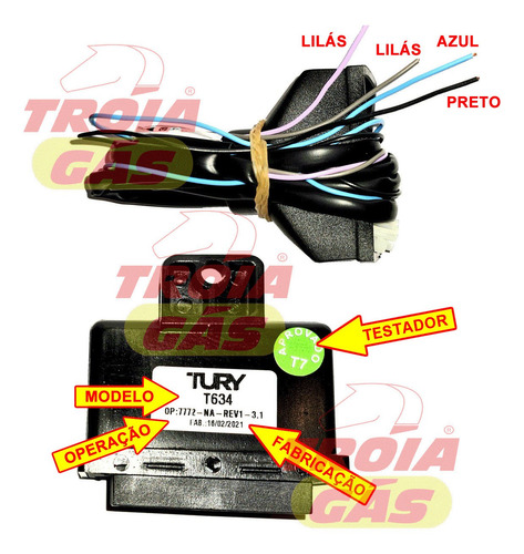 Imagem 3 de 6 de Simulador T634 Sonda Lambda Programável Tury Gas T63 T64 Ags