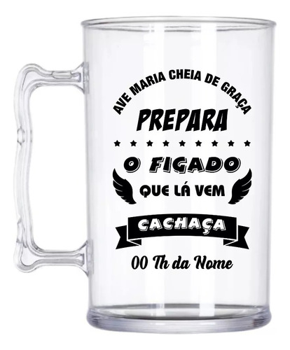 50 Caneca De Acrílico Chopp Personalizada Seu Tema 500ml