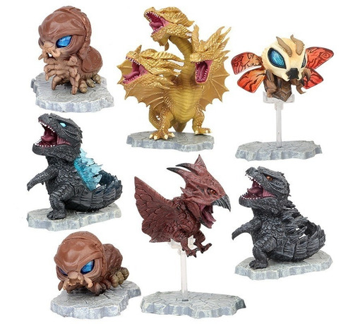 Figura Godzilla - Set De 7 Kaijus