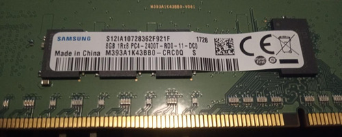 Memoria Ram Servidor Samsung 8gb 2400t M393a1k43bb0-crc Ddr4 (Usado)