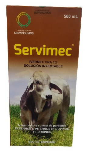 Imagen 1 de 1 de Ivermec Servimec 1% 500ml Uso Veterinario