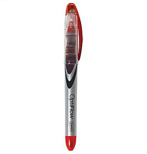 Staples Optiflow Rollerball Punta Fina 0.5 Mm Color Rojo