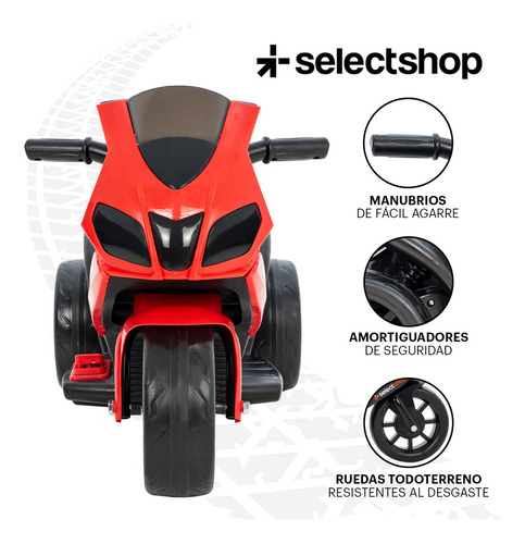 Moto Eléctrica Montable Niño Motocicleta Infantil Recargable Color Rojo SelectShop