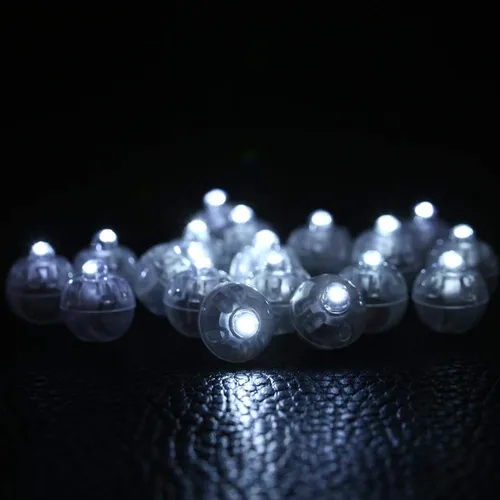 Luz De Destello Del Led, Luz Del Globo, 100pcs/lot Lámparas De Bola Llevadas Redondas Luces Del Globo Linterna Decoración Del Banquete De Boda De Navidad(blanco)