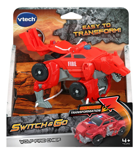 Toque O Vtech Switch E O Carro Vermelho Go Wolf Fire Chief