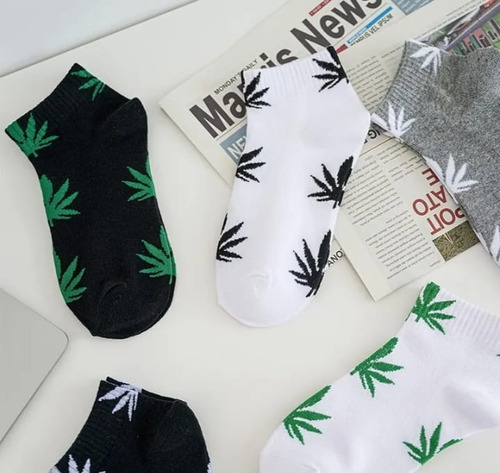 Tines Calcetines Corto Cannabis Marihuana Hierba 420 5 Pares