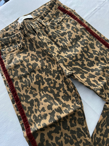 Pantalón Premium Denim Collection Animal Print Zara