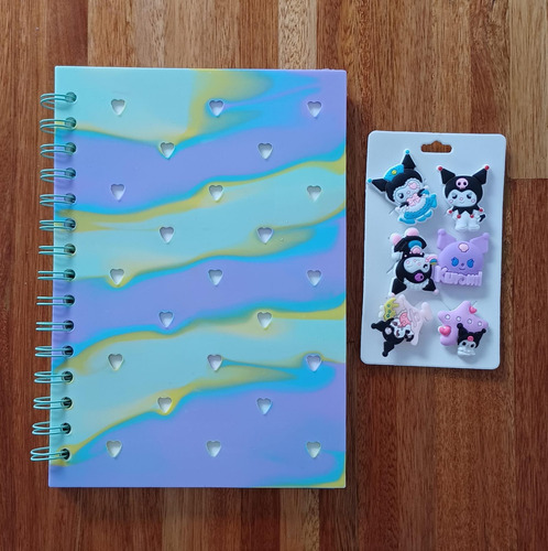 Cuaderno Libreta Con Pines Compatibles Crocs Kuromi Modelos Modelo 3