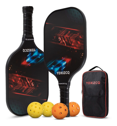 Juego Pala Pickleball Fibra Vidrio Yd-brb0001 Incluye 2