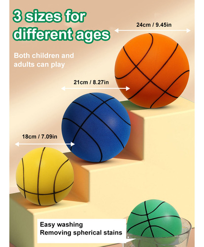 Balón De Baloncesto Silent Foam: Ligero, Silencioso, Para In