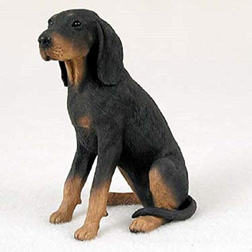 Figurina Estándar De Coonhound Negro Y Tan De Conversa...