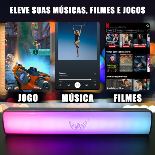 Caixas de Som Bluetooth Potente Portatil Caixinhas de Musica 5 Volts Via Cabo Usb
