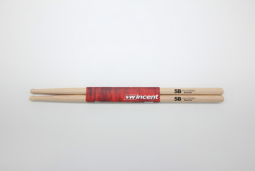 Baqueta Palillo Wincent 5b Punta Redonda Hickory W-5brt Color Natural