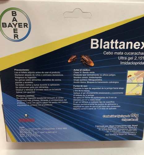 Control Cucarachas Y Baratas, Cebo Ultra Gel Bayer