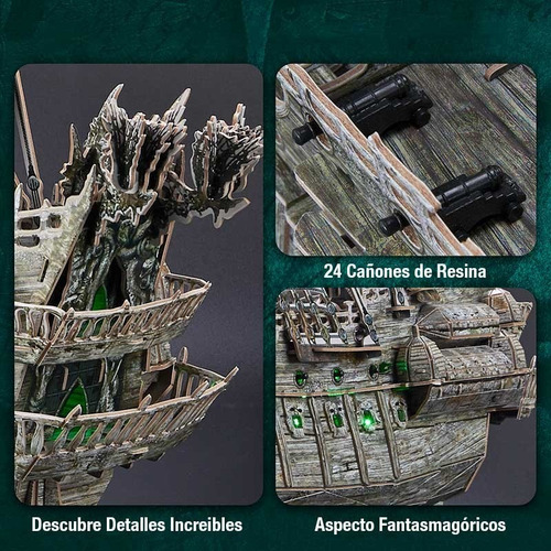 Puzzle 3d Barco El Caleuche Luces Led - Cubicfun
