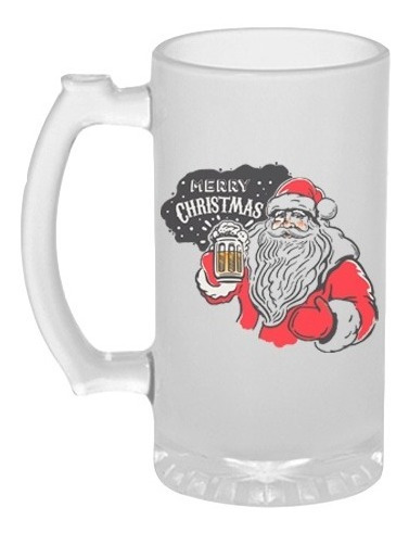 Tarro Cervecero Navideño Santa Claus Merry Chrstmas