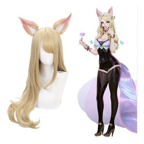 1 Peluca Para Cosplay Kda Ahri+ Nine Tails De K/da