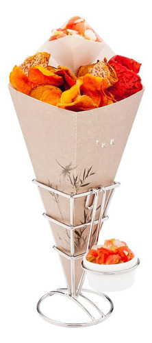 Soporte Para Papas Fritas De 2.5 X 5 Pulgadas, 1 Con Soporte