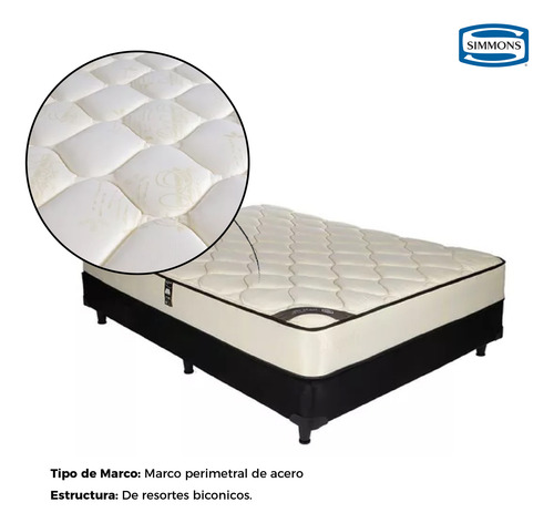 Colchón Sommier Simmons Backcare Hotel Bilt 2 Plazas 190x140