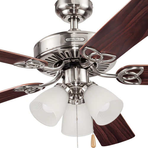 Ventilador de Techo Architect 43302 52 pulg Níquel Cepillado Cinco Aspas Coolfan