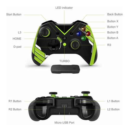 Mando Inalámbrico Para Xbox One Series X|s Ps3 Pc