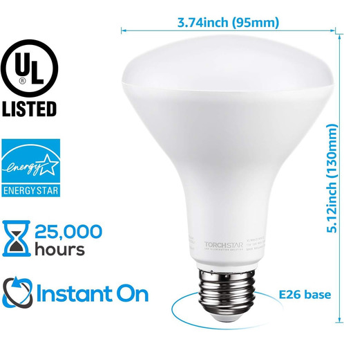 Lâmpada Led Torchstar Br30 9w, Cri90+, Regulável, Cri