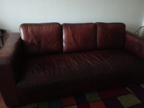 Vendo Sillon De Cuero Cafe Moro, Grande. 200 Mil