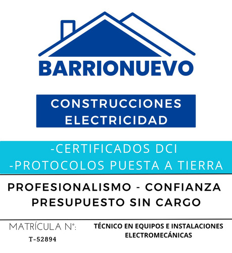 Electricista Matriculado Urgencias 24hs. Instalaciones Y Rep