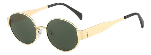 Gafas Sol Ovaladas Retro Para Mujeres Hombre Moda Protección Mxcheckk Lentes De Sol Color Verde Oscuro