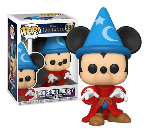 Imagem 1 de 3 de Boneco Funko Pop! Mickey Fantasia Feiticeiro 990 Disney