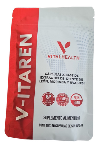 Vitaren 60 Caps Vital Health Nanotecnologia Calculos Renales Sabor Sin Sabor