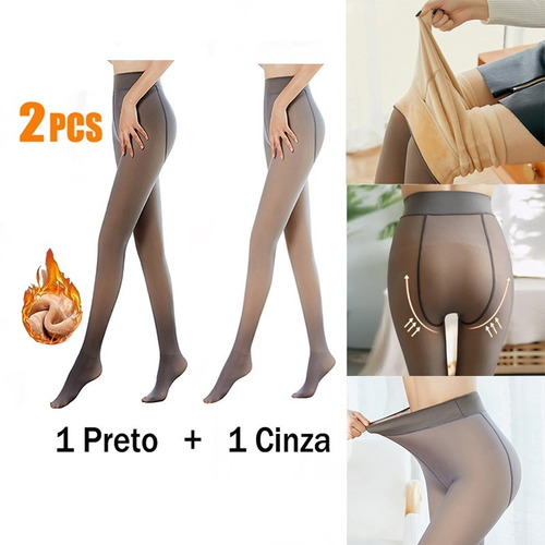 Panty De Lana Térmica Translúcida Para Mujer 2pcs 320g