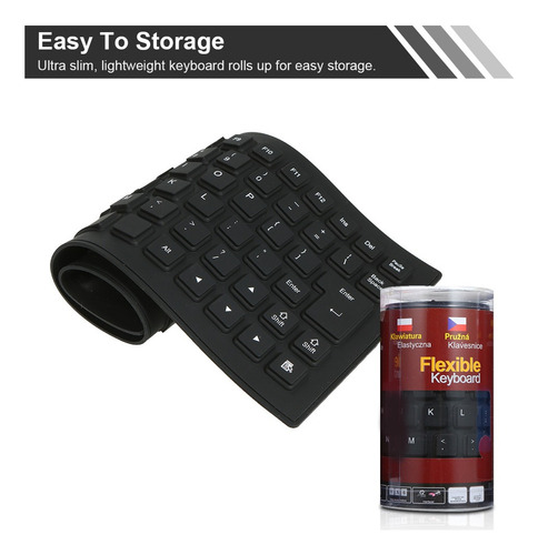 85 Teclas Flexível Teclado Usb Interface Dobrável E