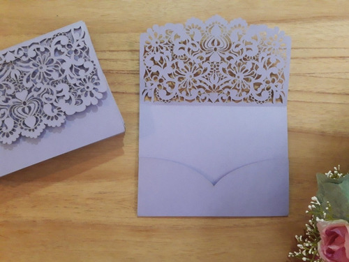 Sobre Calado Para Invitaciones Tarjetas 15 Casamiento