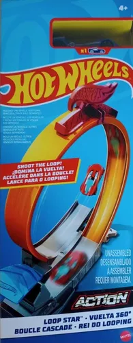 Pista Hot Wheels Loop Star Vuelta 360 Rei do Looping Mattel - Azul