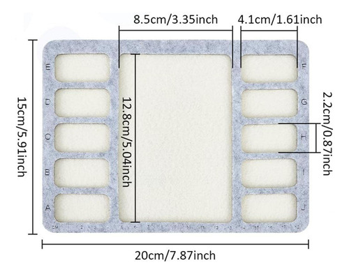 Tapete De Miçangas Com Grades, Ferramenta De 20cmx15cm