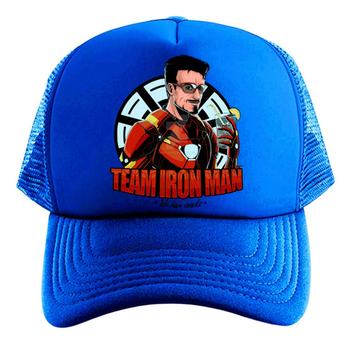 Gorra Trucker Team Iron Man Series Geeks Blue Hierro