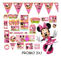 Comprar Kit Imprimible 3x1  Minnie Rosa La Casa De Mickey Candy Bar