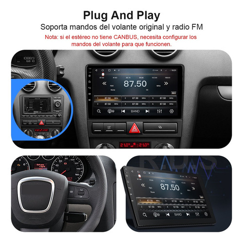 Estéreo 1+32g For Audi Rs3 A3 8p S3 2003-2012 Gps Cámara Bt