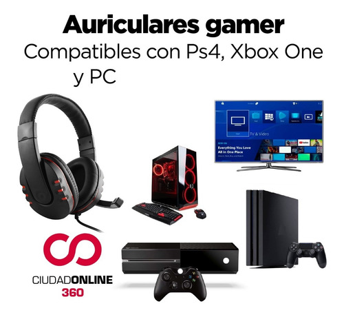 Auriculares Gamer Con Micrófono Ps4 Xbox One Pc