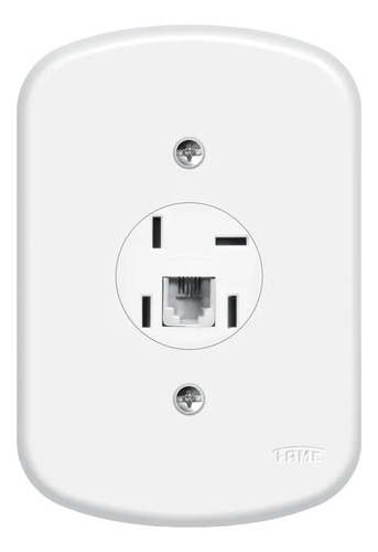 Tomada P/telefone Conector Rj11 2 Vias Linha Blanc 408 Fame