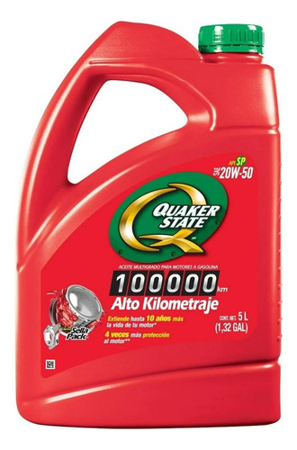 Aceite Alto Kilometraje Quaker State 25w50 5 L