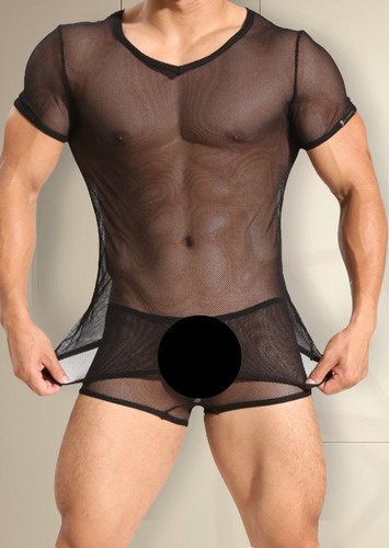 Conjunto Playera Con Boxer De Red, Para Hombre B1167