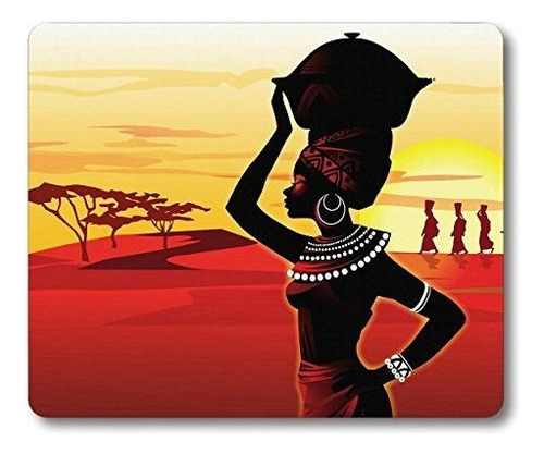 Nonslip Gaming Mouse Pad Custom, African Woman Mous
